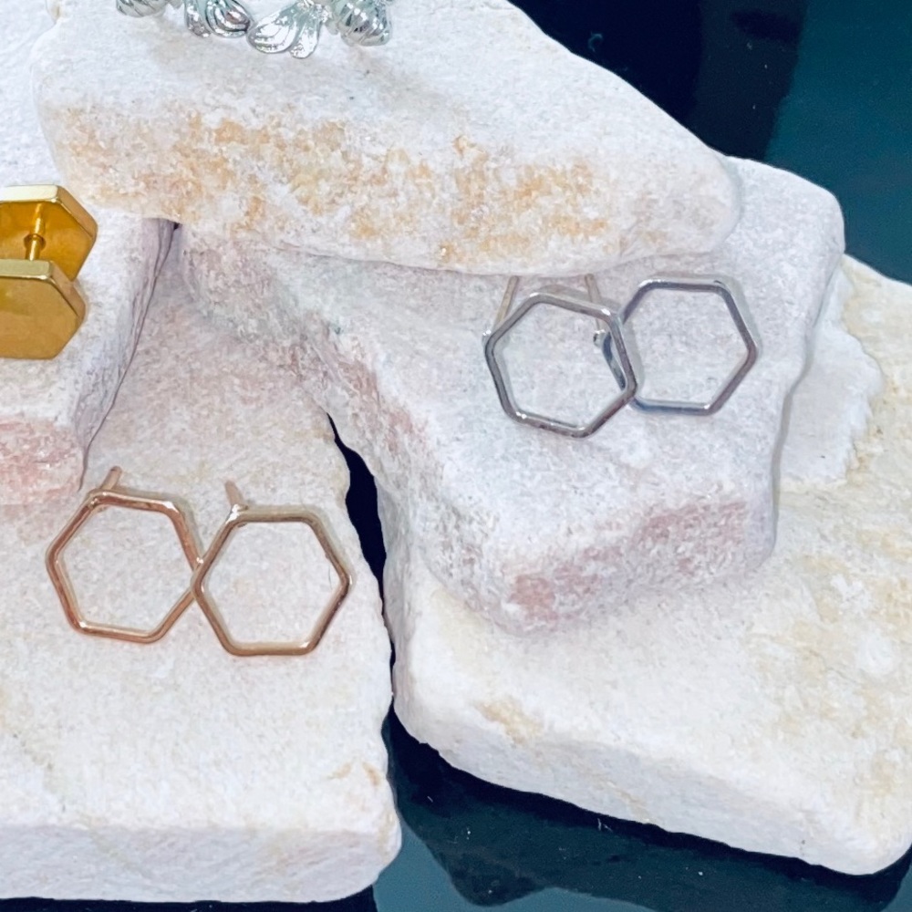 Hexagon Stud earrings